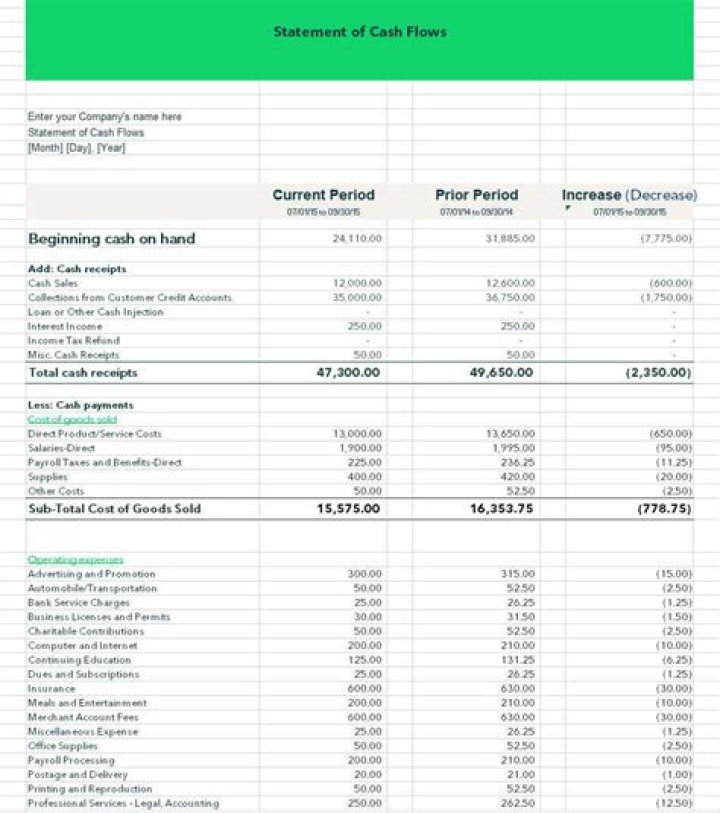 How do you prepare a cash statement?