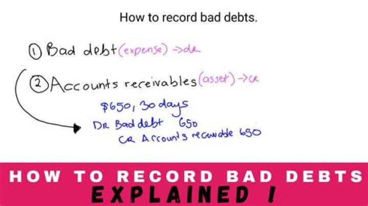 How do you record a bad debt account?