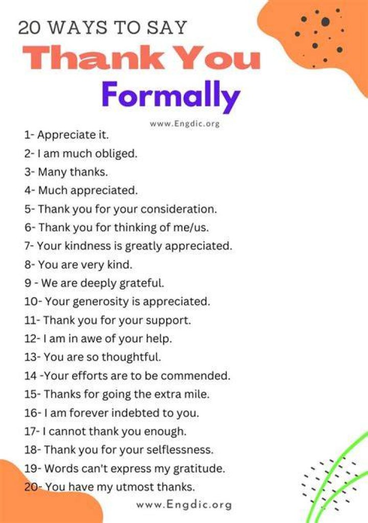 How do you say thank you attractively?