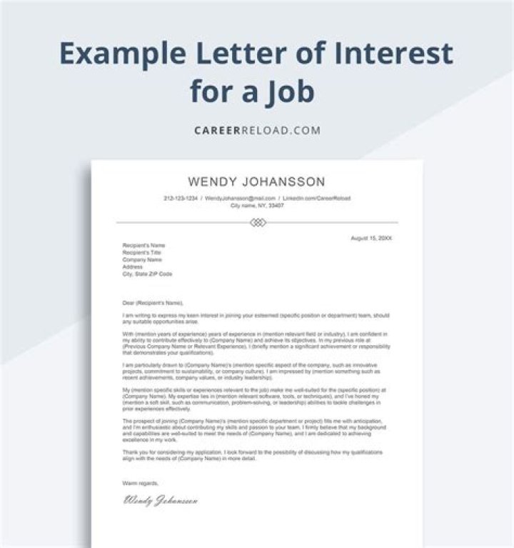How do you write a letter of interest for a job application?
