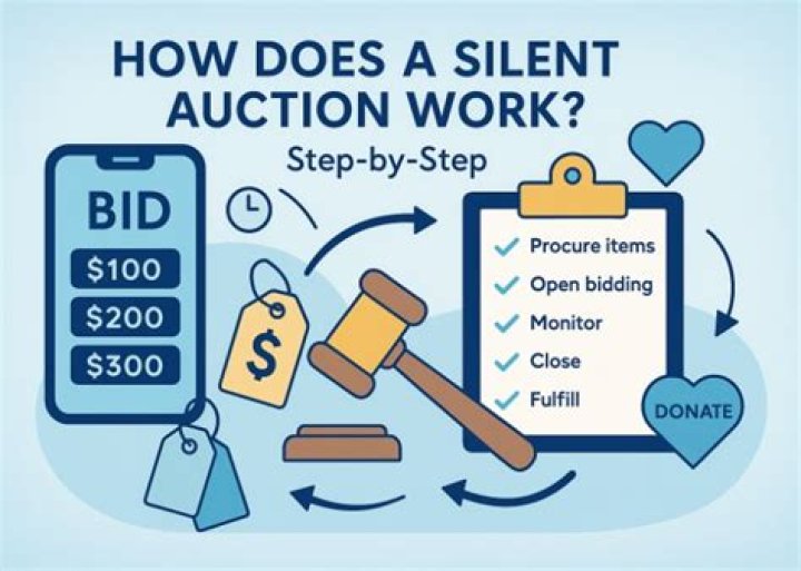 How does a silent auction fundraiser work?