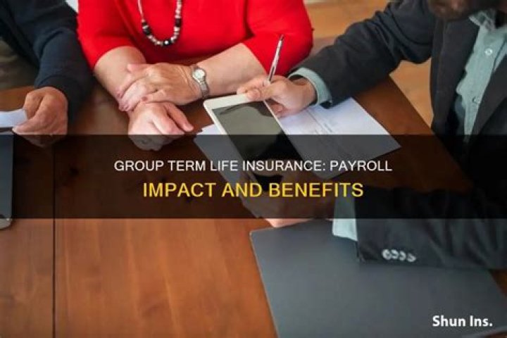 How does group term life insurance affect payroll?