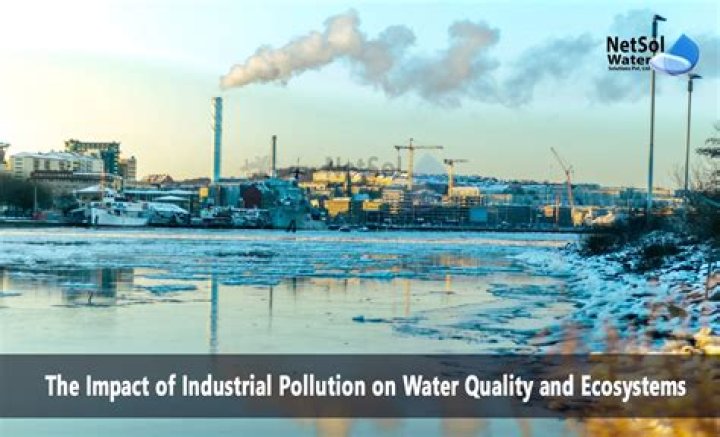 How does industrial waste cause water pollution?