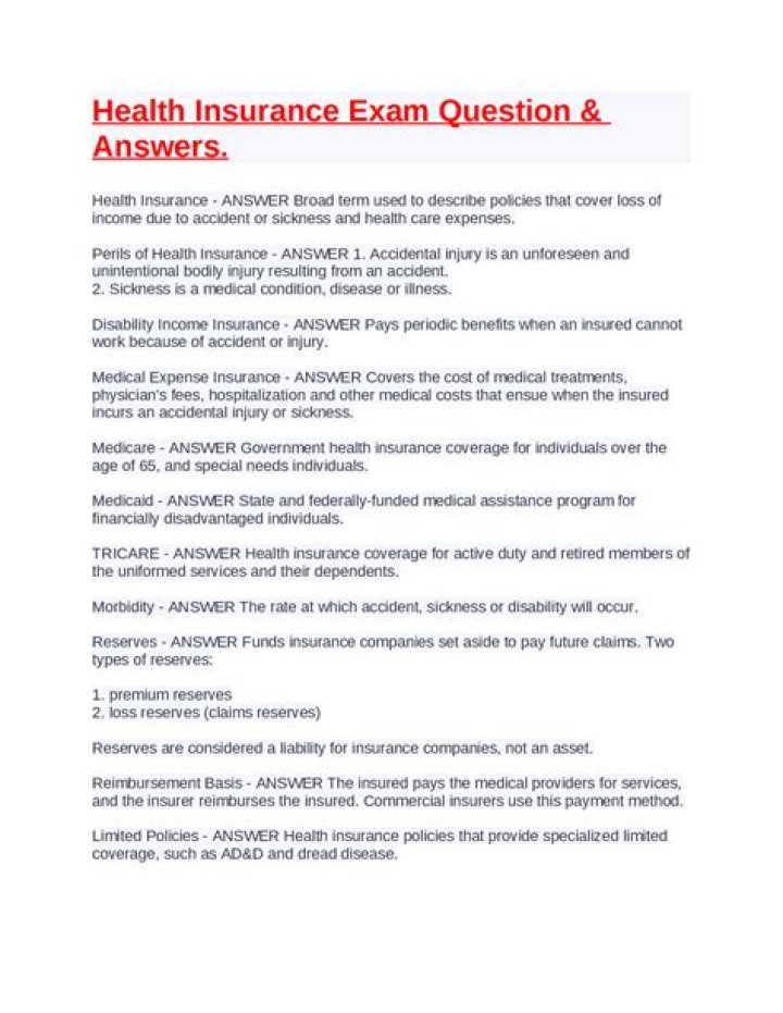 How hard is the health insurance exam?