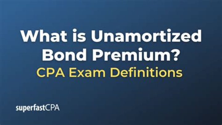 How is bond premium treated?