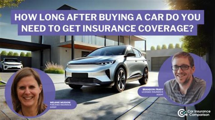How long after buying a car do you need insurance?