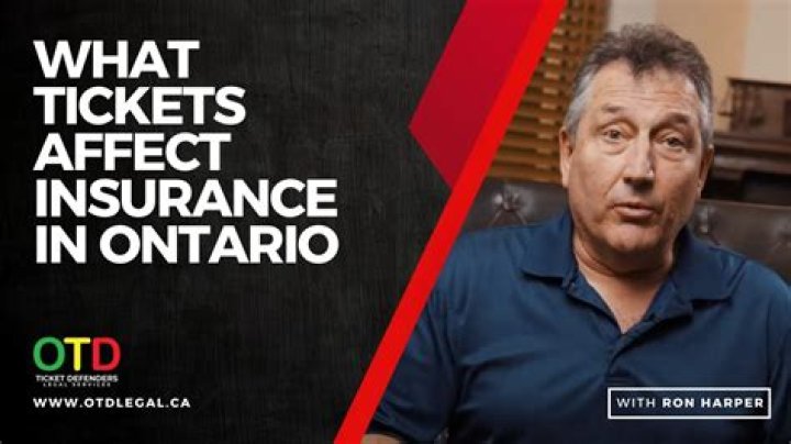 How long do tickets affect insurance Ontario?
