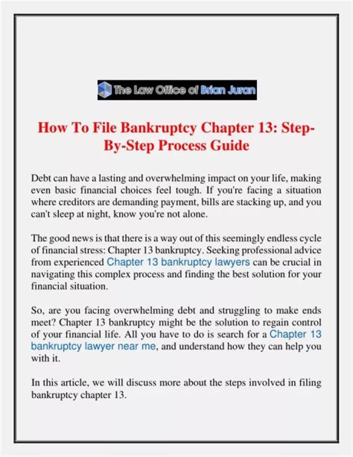 How long does it take to rebuild credit after filing Chapter 13?