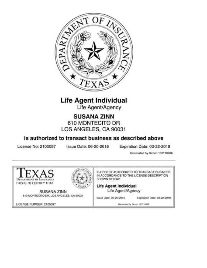 How long is a temporary insurance license good for in Texas?