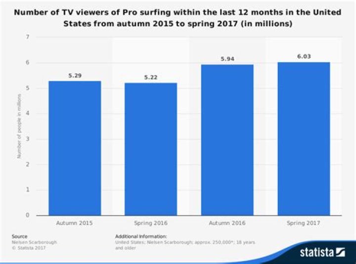 How many surfers are there in the US?
