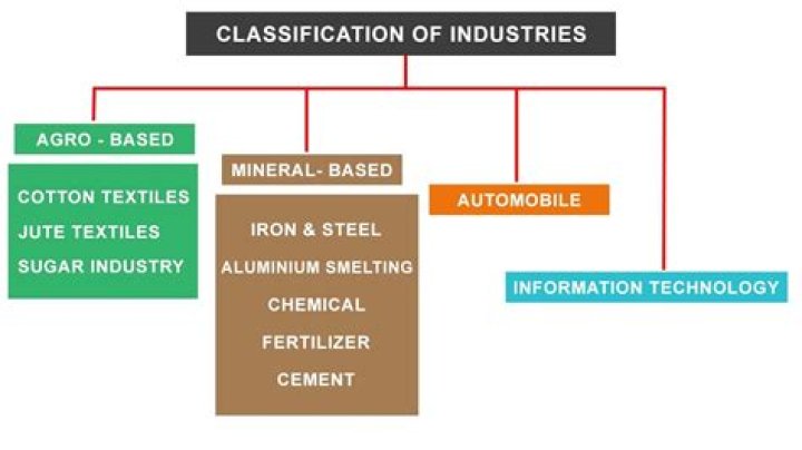 How many types of industries can be there on the basis of raw materials used?