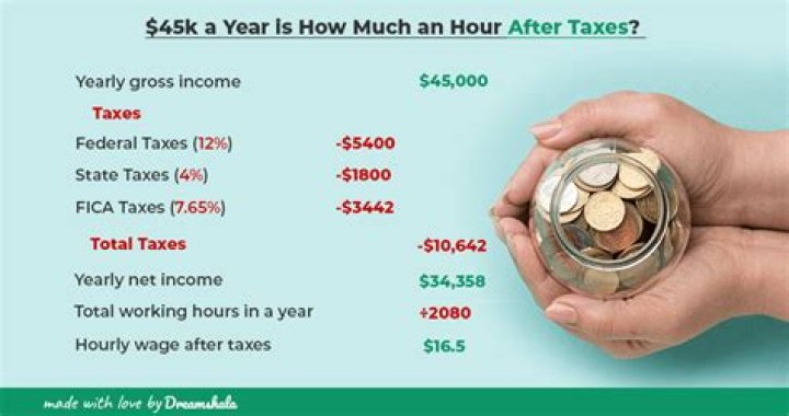 How much do you take home after taxes on making 45000 a year?