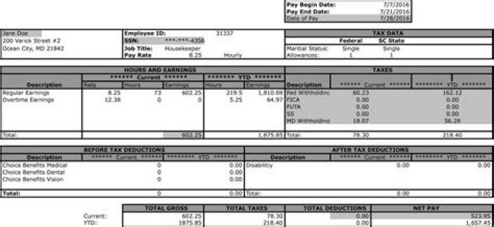 How to do tax return with last pay stub?