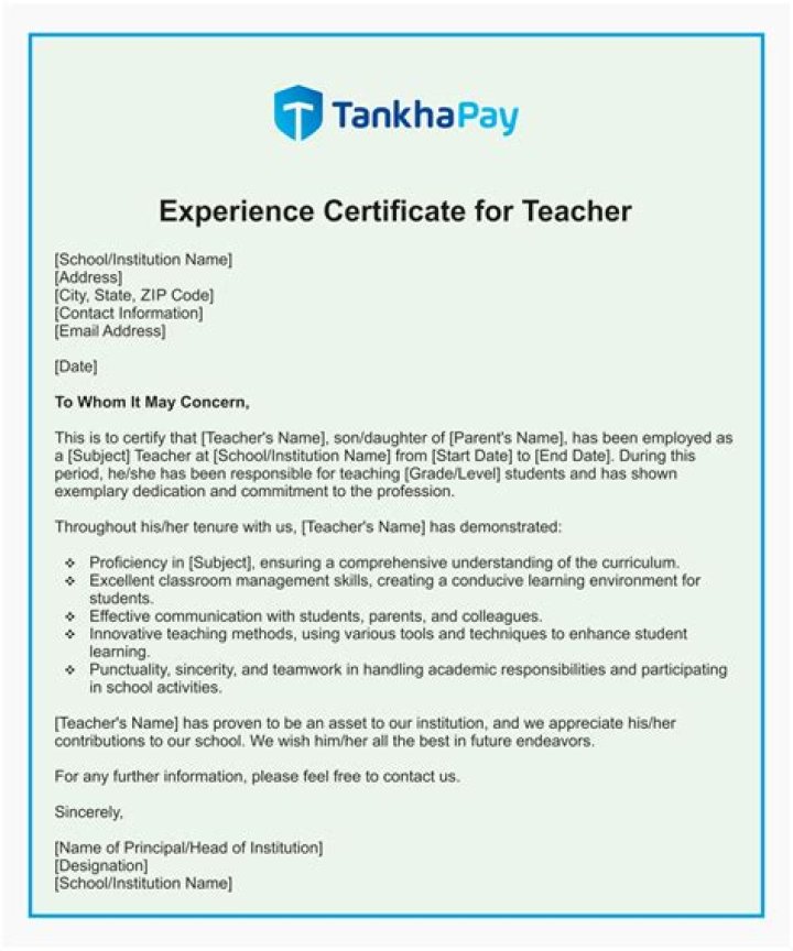 How to write a application to get experience certificate?