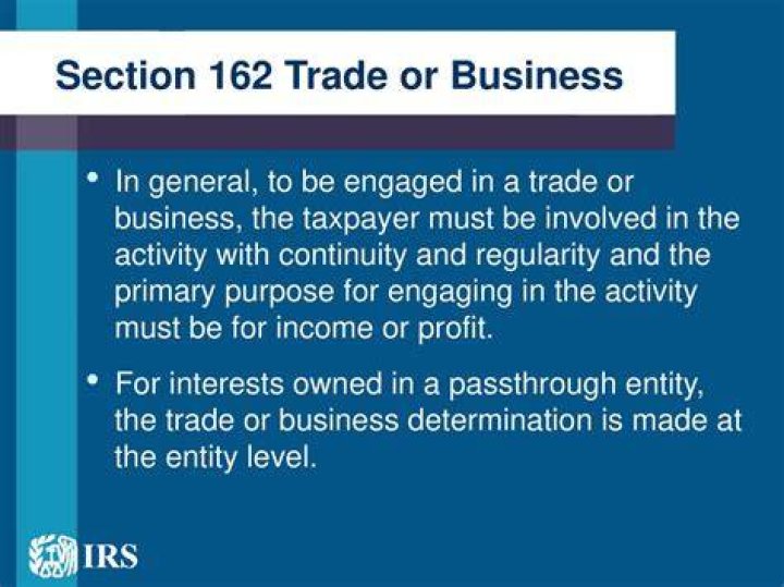 Is a rental a 162 trade or business?