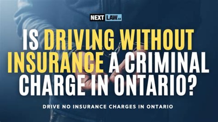 Is driving without insurance a criminal Offence in Ontario?
