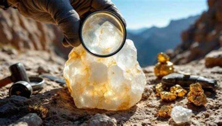 Is gold always found in quartz?