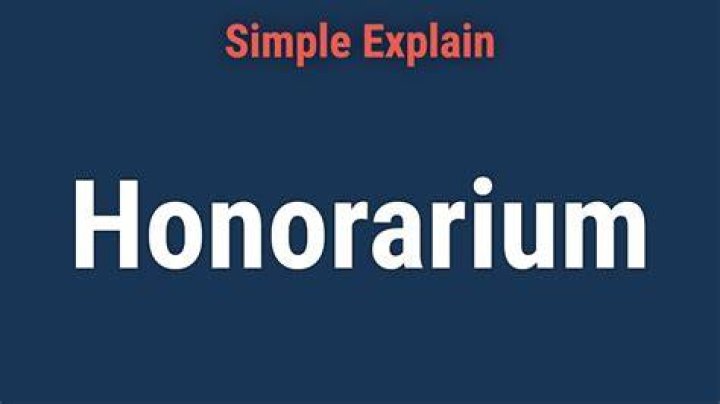 Is honorarium treated as salary?