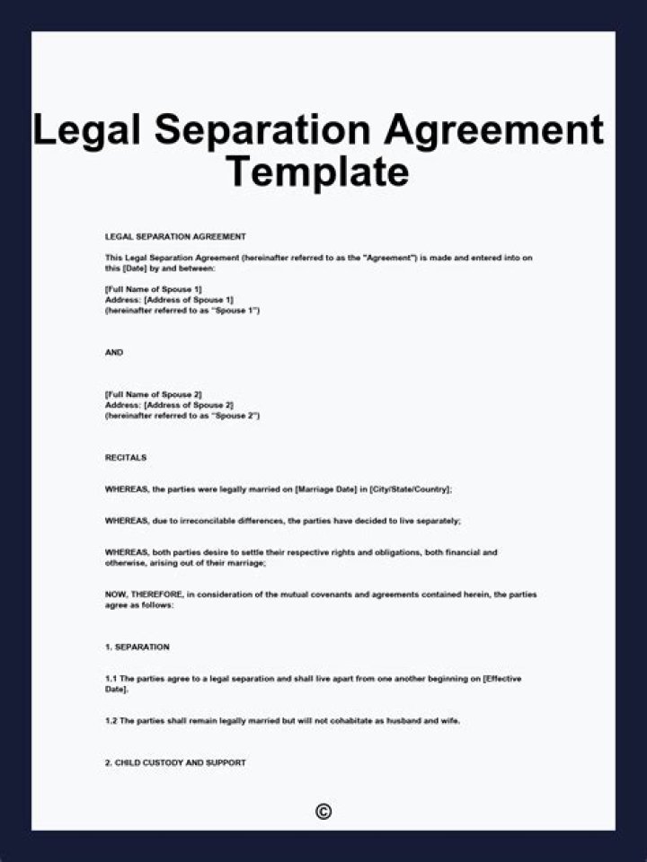 Is there such a concept of legal separation?