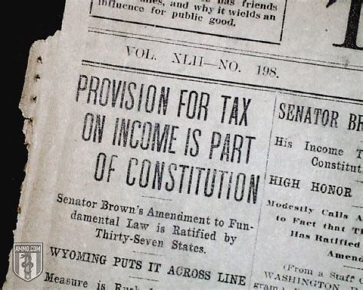 What amendment to the Constitution gives Congress the power to levy an income tax?