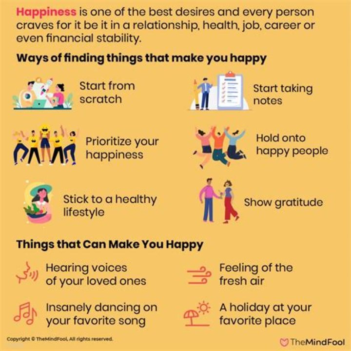 What are 3 things you need to be happy?
