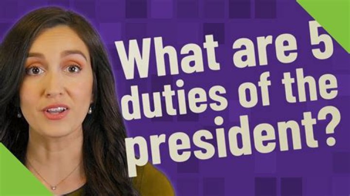 What are 5 duties of the president quizlet?