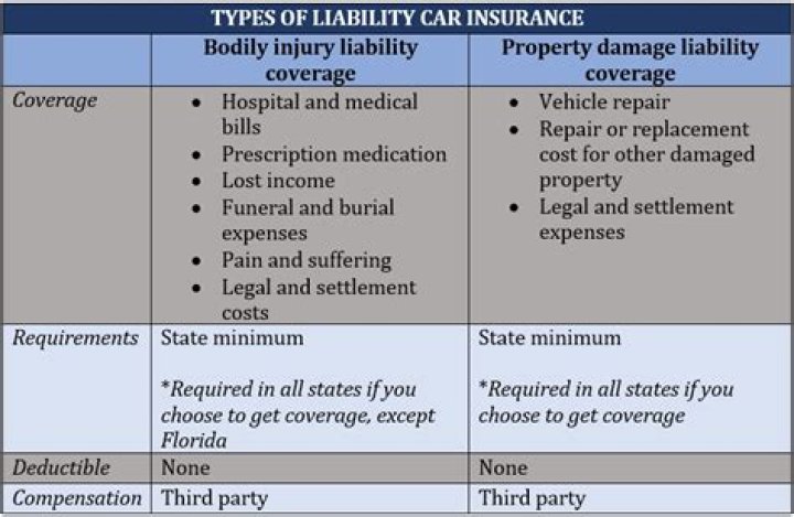 What are examples of liability coverages?
