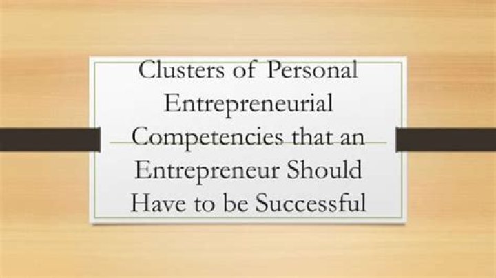 What are the 3 clusters of personal entrepreneurial competencies?