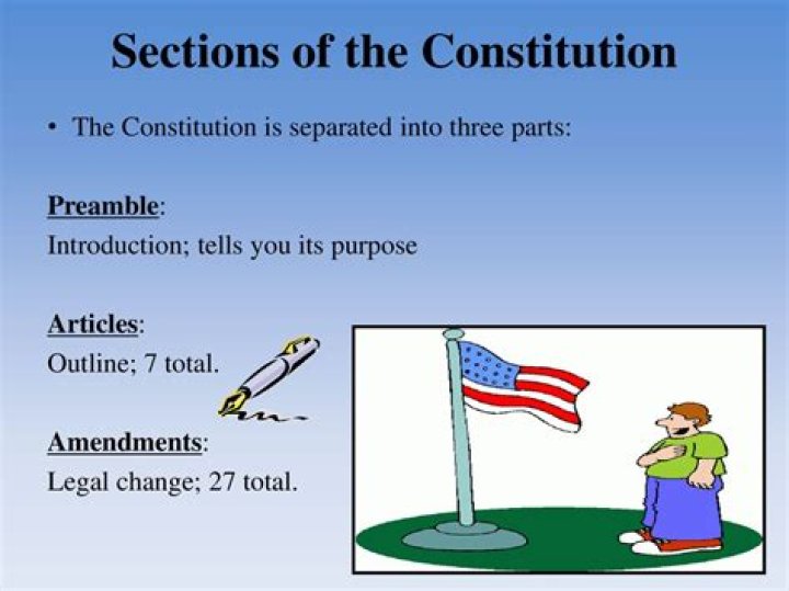 What are the 6 parts of the Constitution?