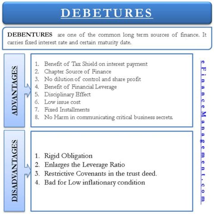 What are the advantage of debentures?