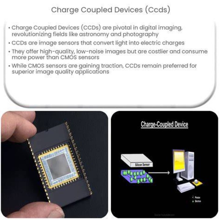 What are the advantages of charge coupled devices CCDs over photographic plates?