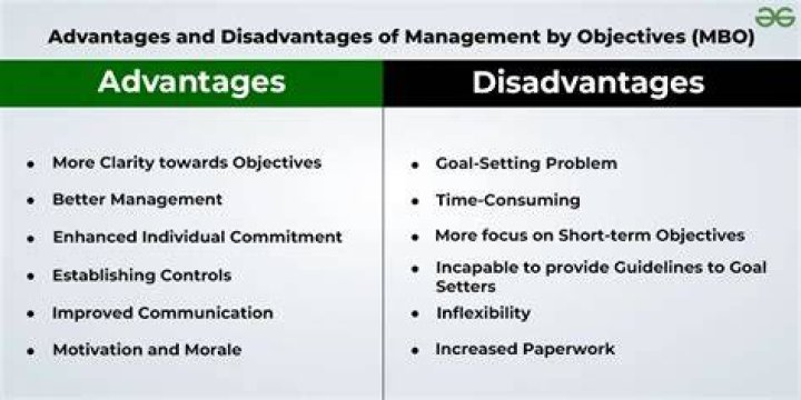 What are the advantages of management by objectives MBO?