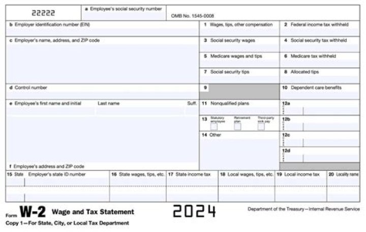 What are the boxes on the W-2 form?