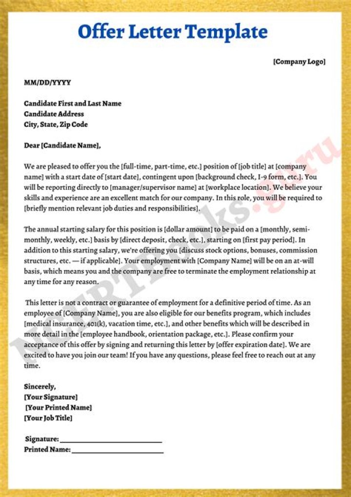 What are the content of offer document?