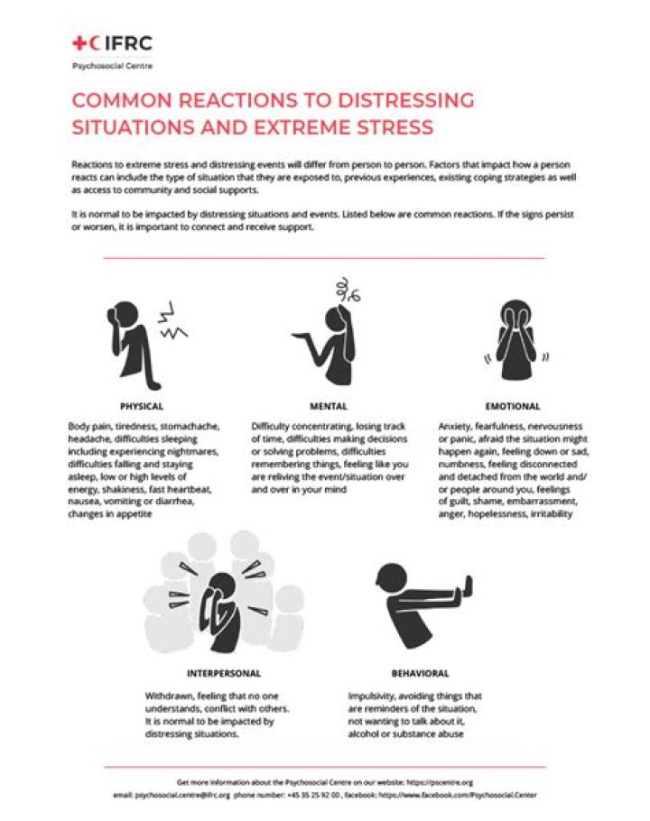 What are the five stressful situation?