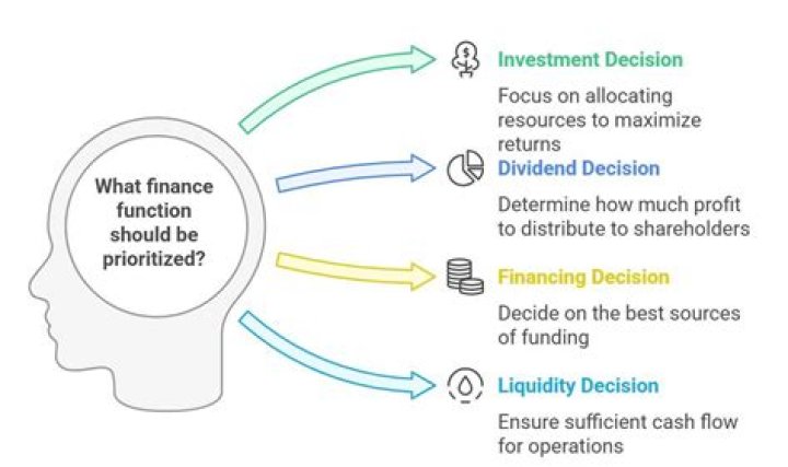 What are the important decisions of finance functions?