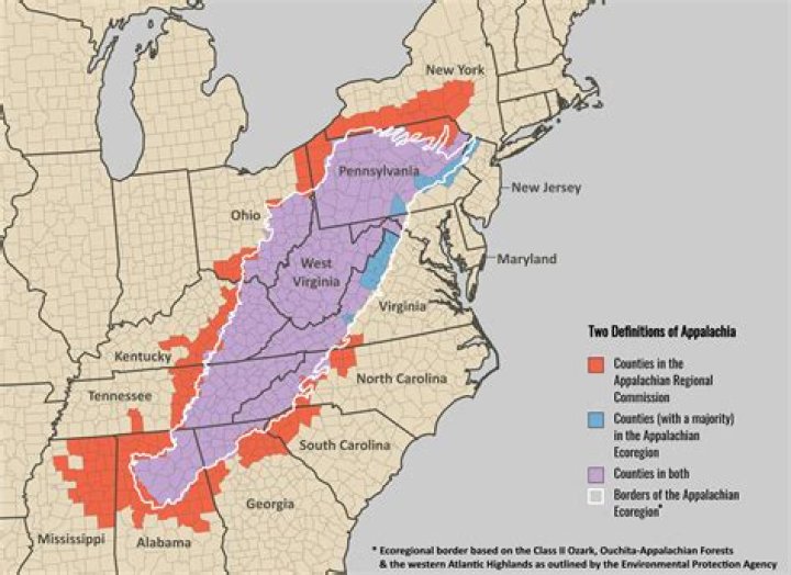 What are the industries in the Appalachian region?