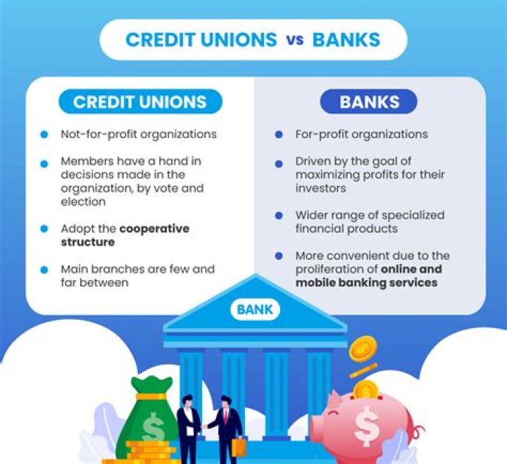 What are the main differences between finance companies credit unions and building societies?