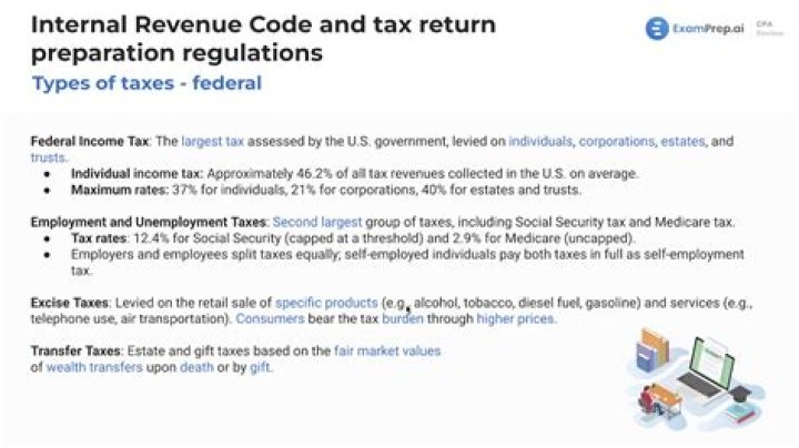 What are the main types of federal taxes?