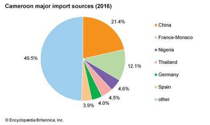 What are the major imports and exports of Cameroon?