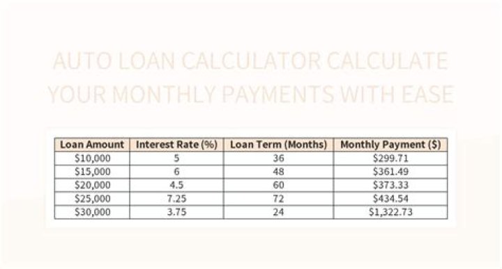 What are the monthly payments on a 10 000 loan?