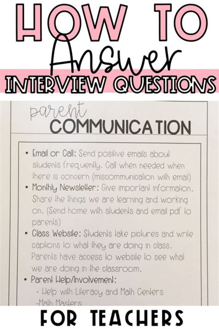 What are the possible question in interview for teacher?
