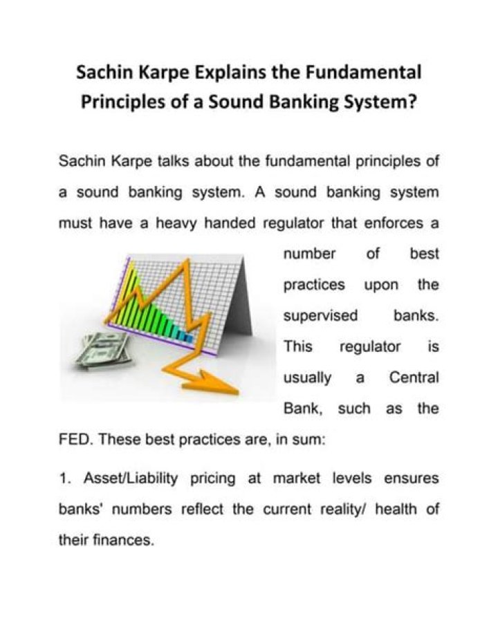 What are the principles of sound banking?