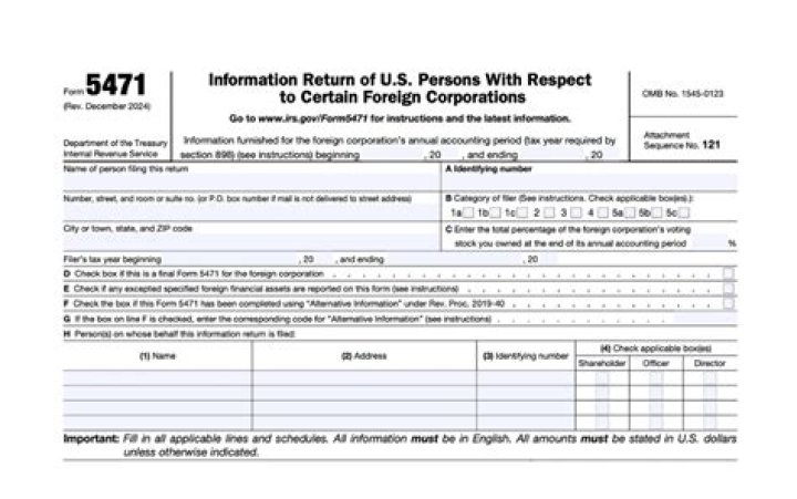 What are the requirements for filing Form 5471?