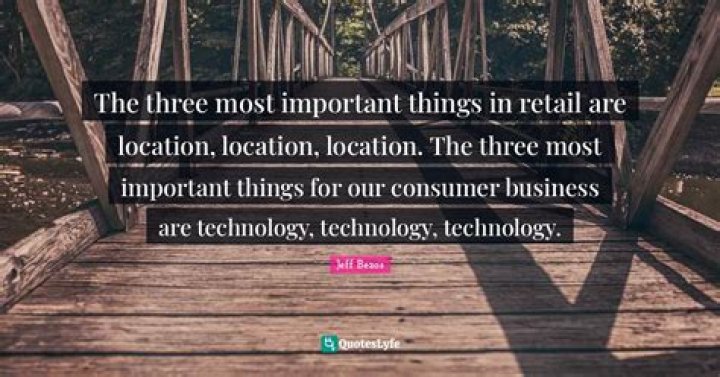 What are the three most important considerations in retail?