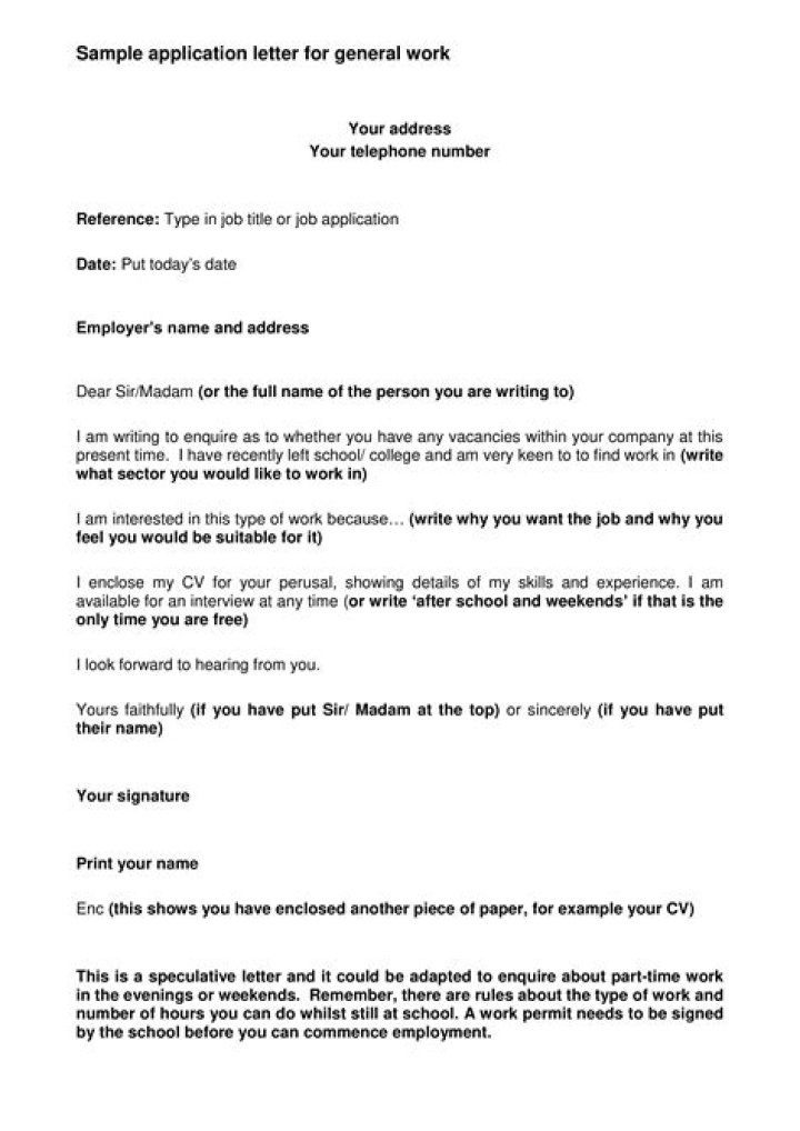 What are types of application letter?