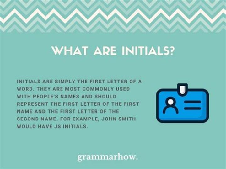 What are your initials?
