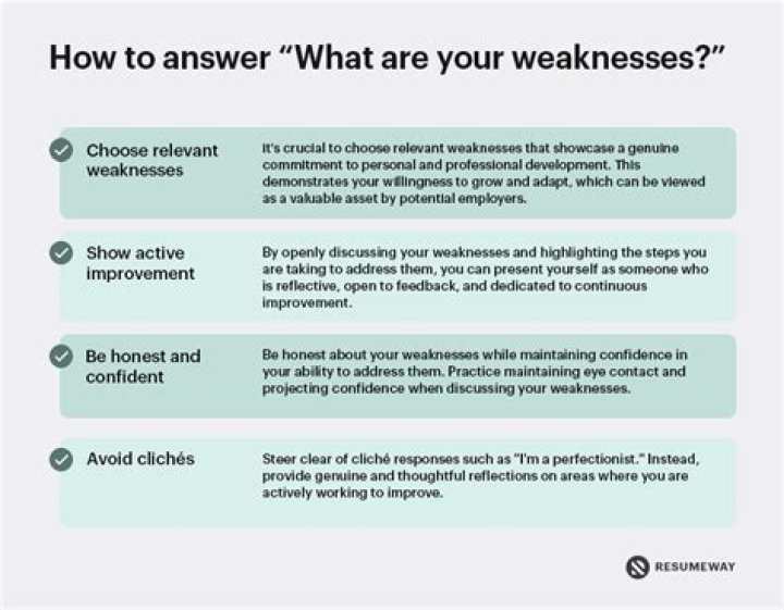 What are your weaknesses related to this position?