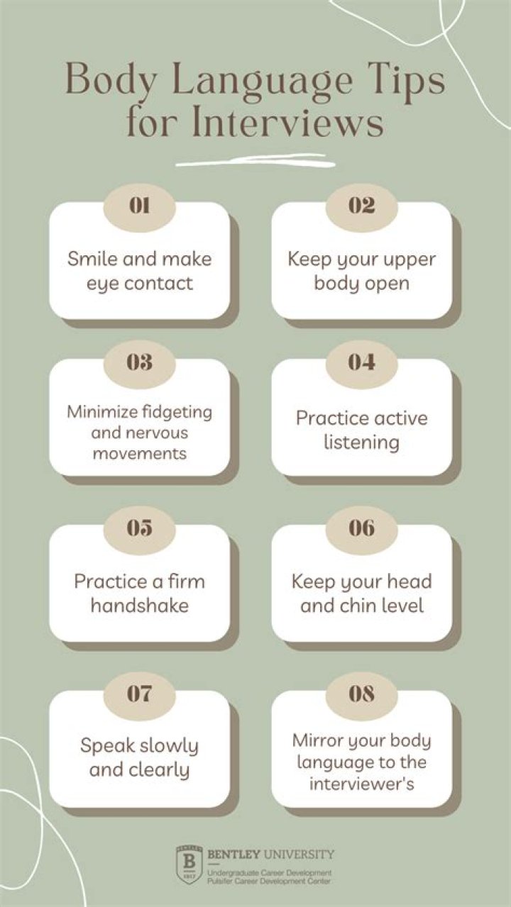 What body language should you use during an interview?