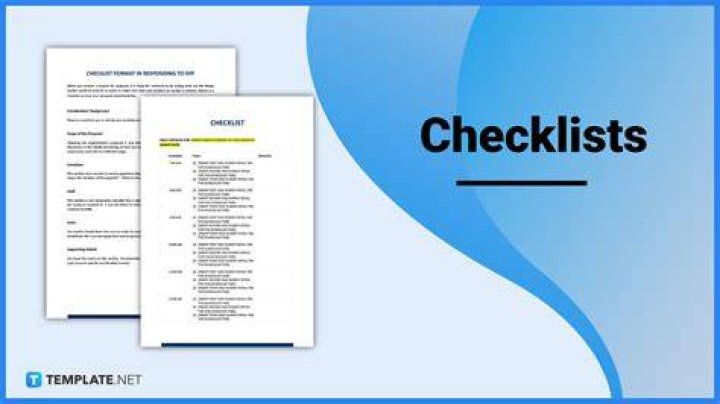 What can a checklist be used for?